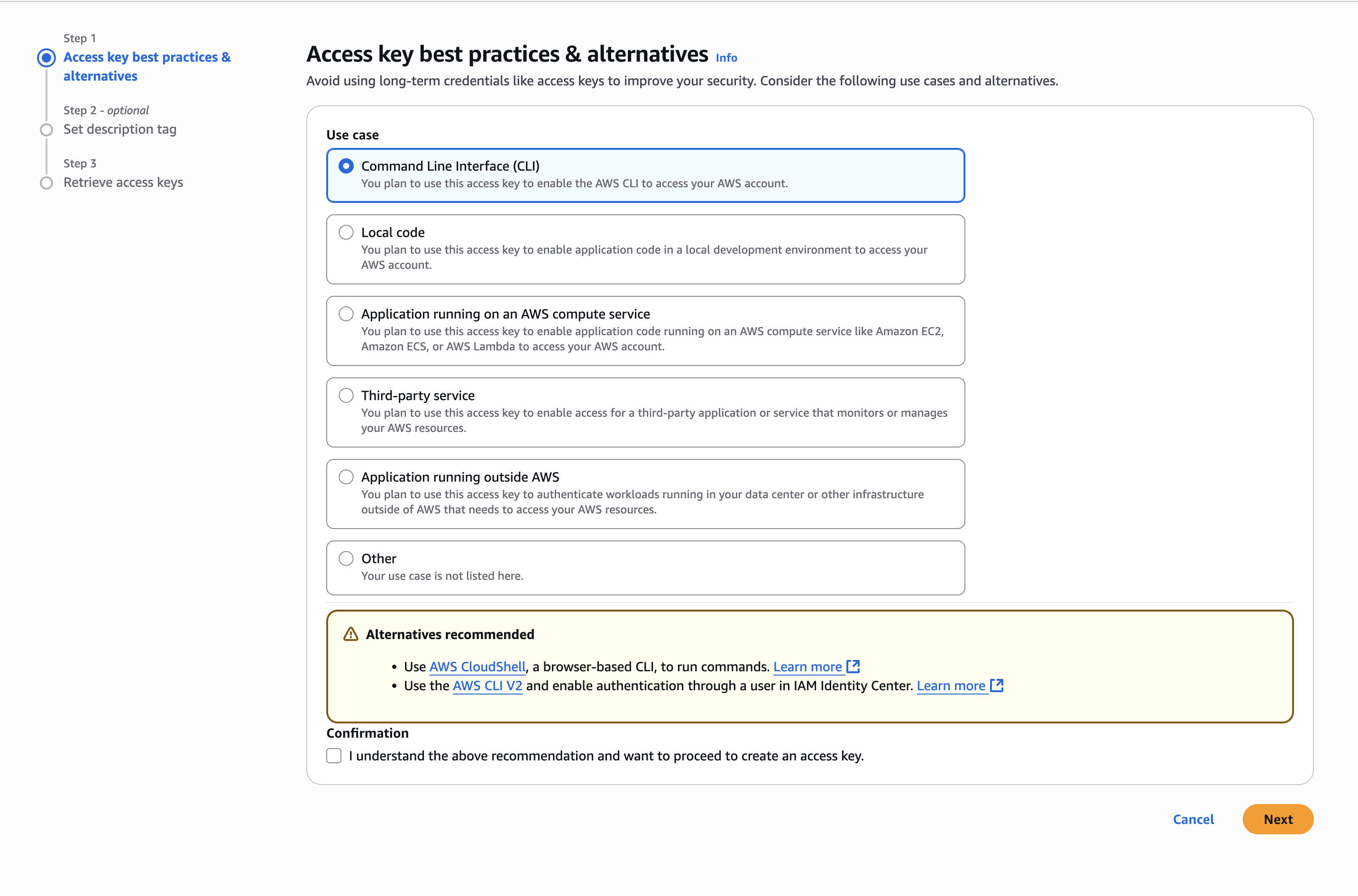 Access key use case
